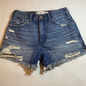 EUC A&F High Rise Denim Shorts  Sz 24